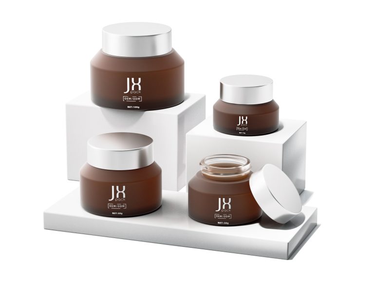 OEM Slanted Shoulder Face and Eye Cream Glass Jar - Jarsking