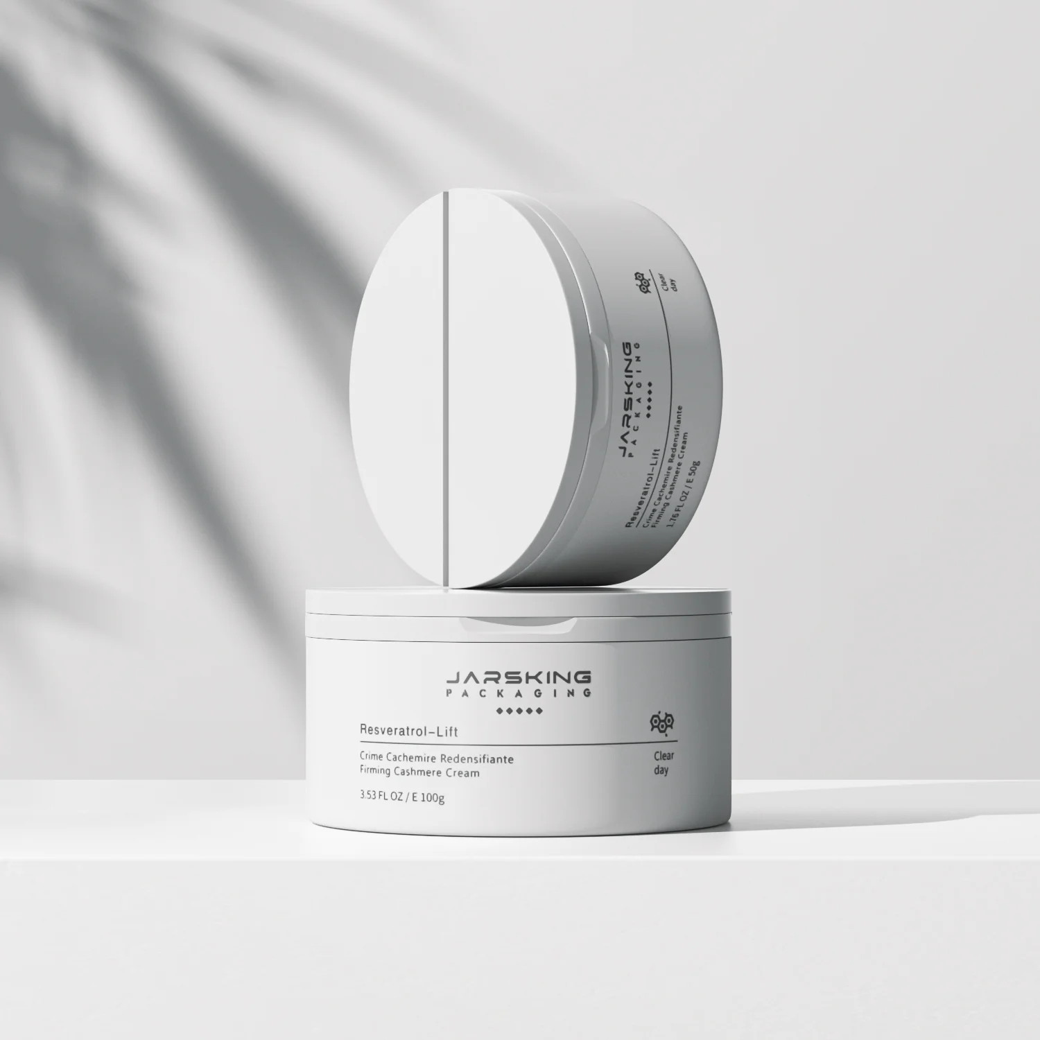 Tarro de plástico reemplazable para crema facial