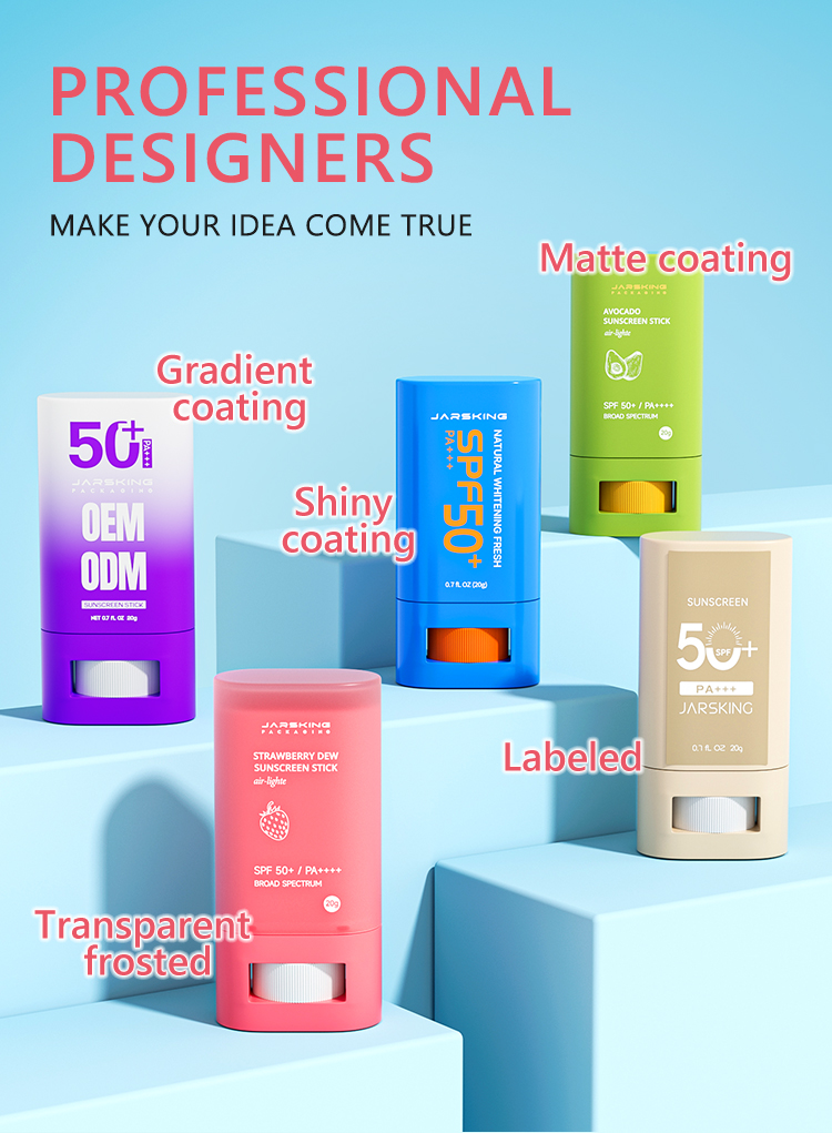 conception de bouteille de crème solaire en bâton