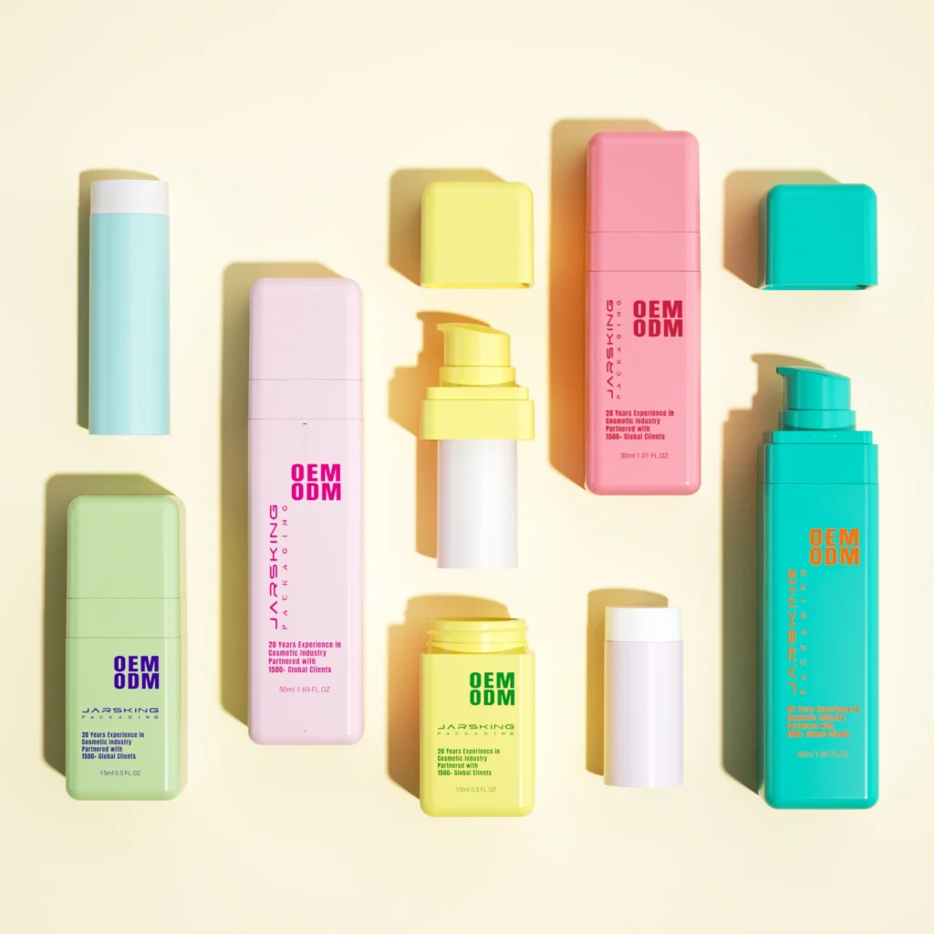 airless pump bottle glass or plastic 15ml