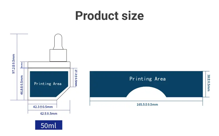 beauty brand packaging with dropper