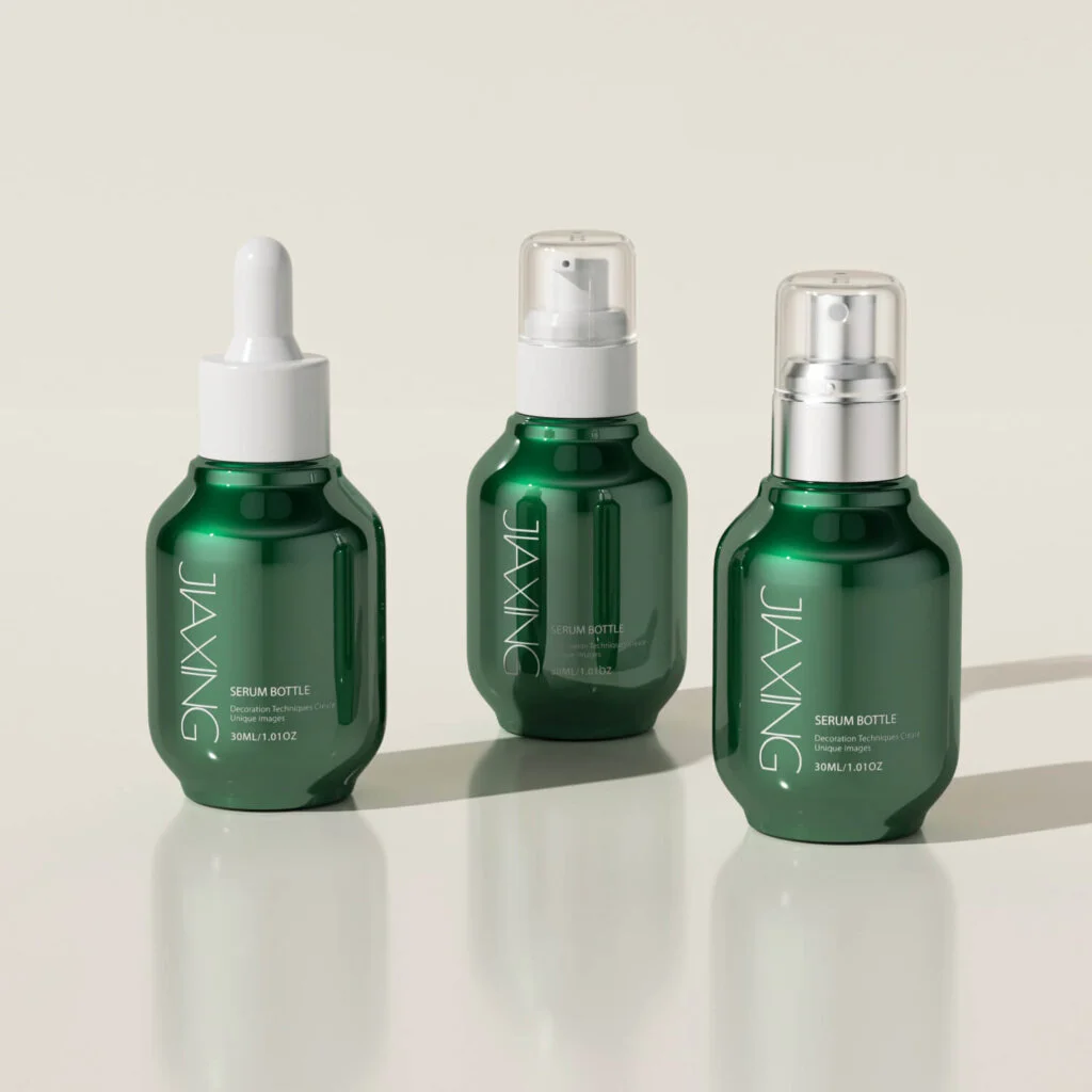 glass serum bottle with dropper