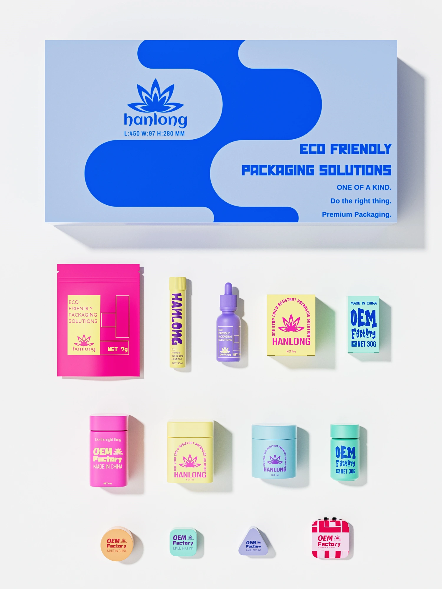 cannabis packaging set