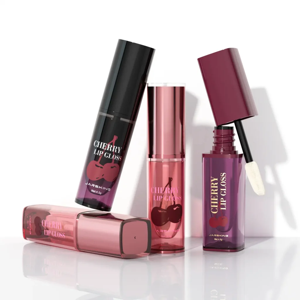 Thick-walled glass lip gloss bottle