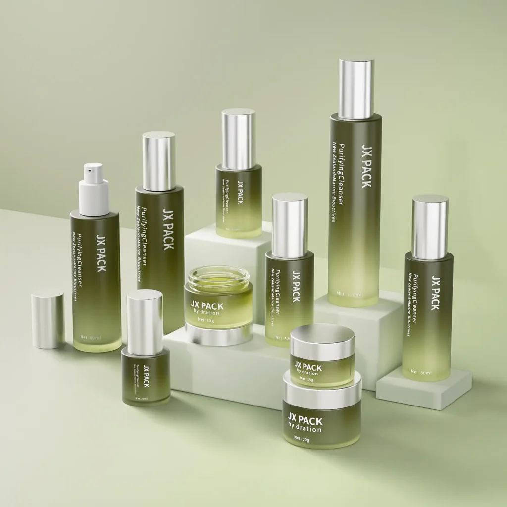 100ml luxury glass skincare packaging set