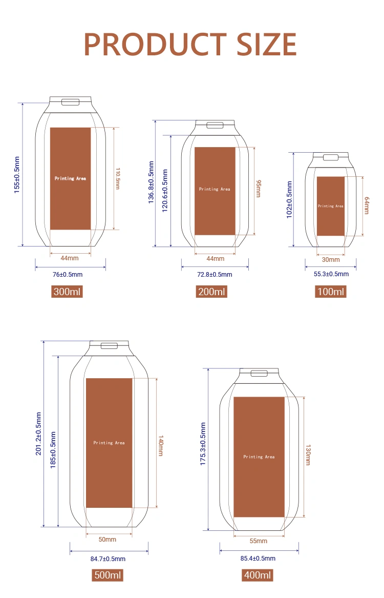 bottle volumn sizes