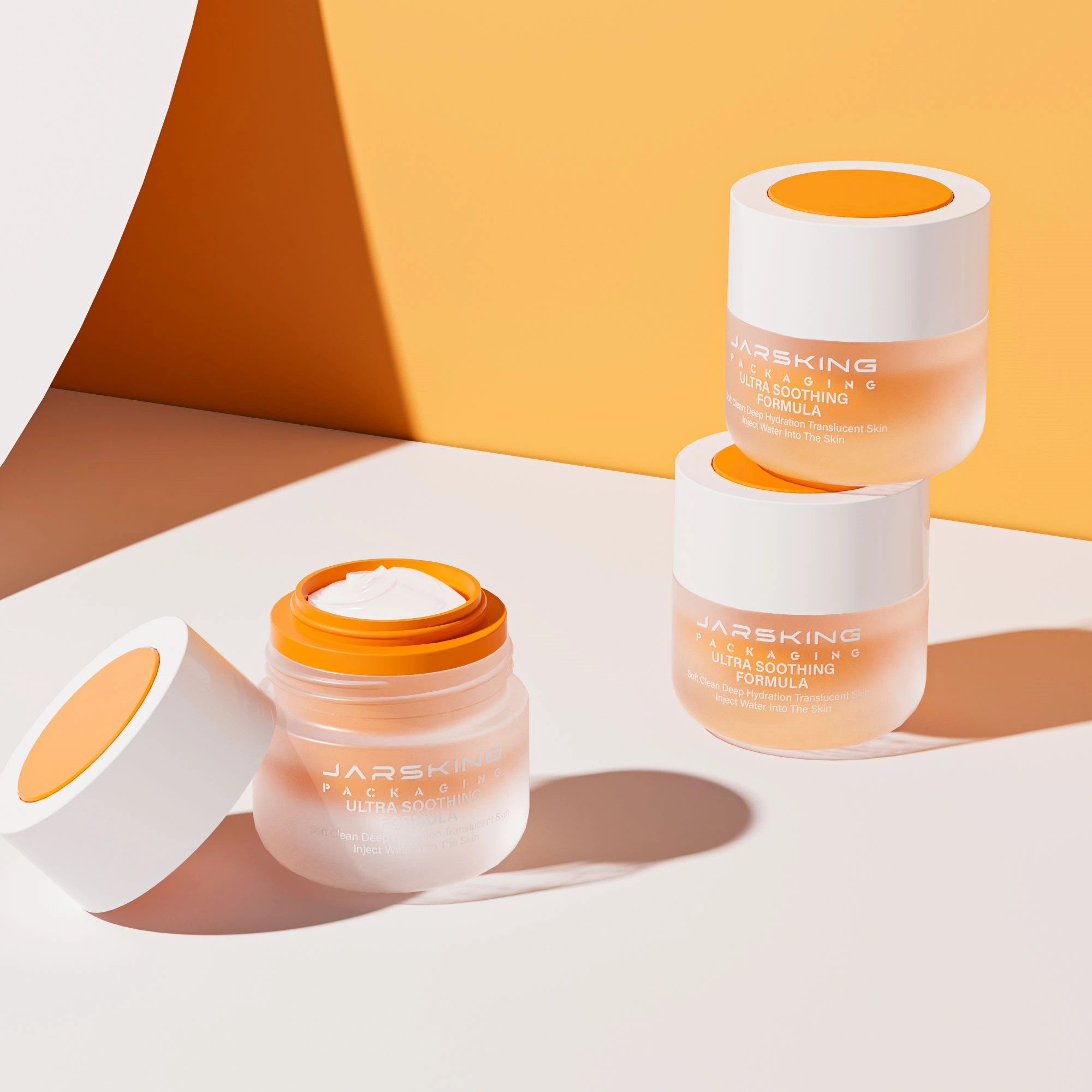 frosting face cream jar