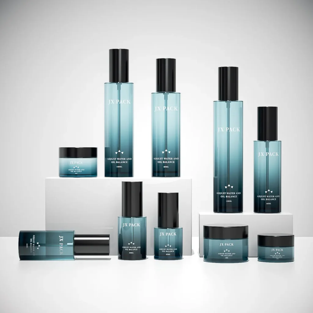 glass cosmetic gradient packaging set supplier