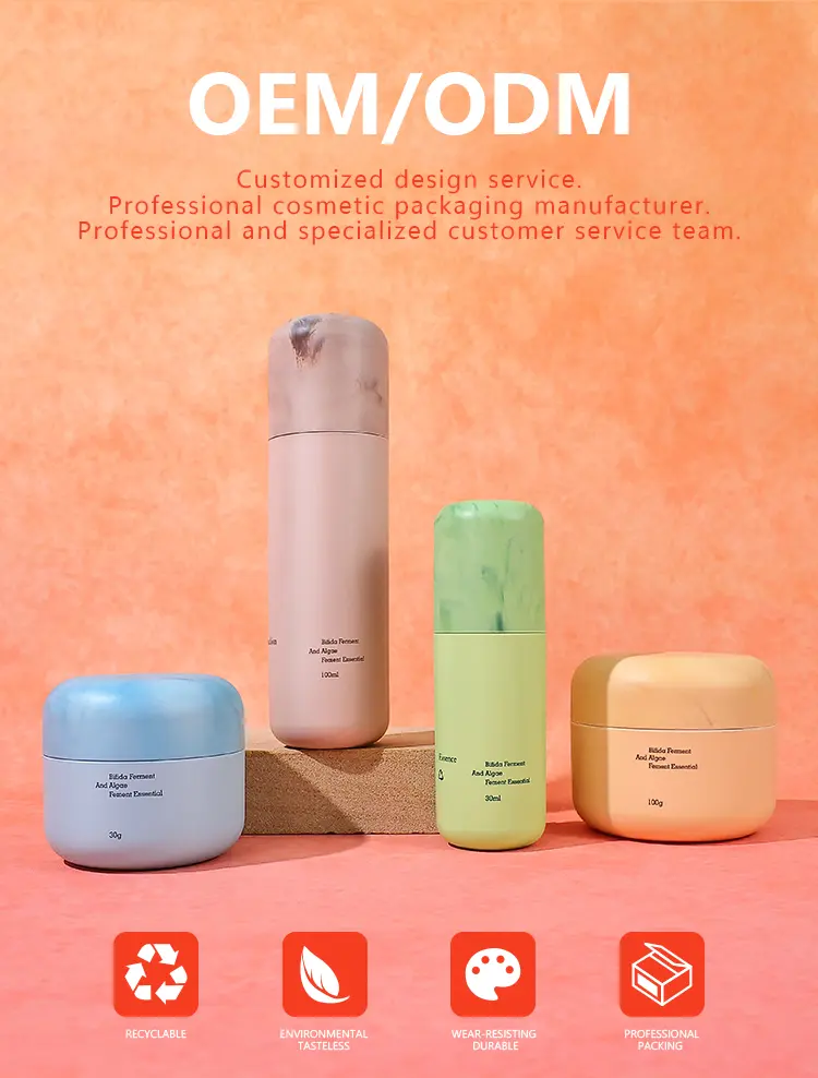 biodegradable cosmetic jars made from PMU and calcium carbonate