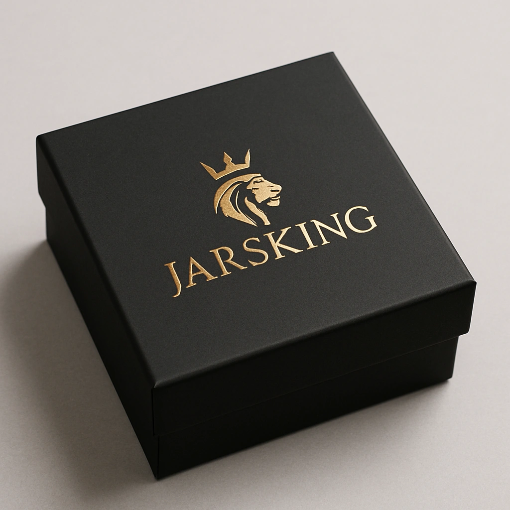 metallic logo box