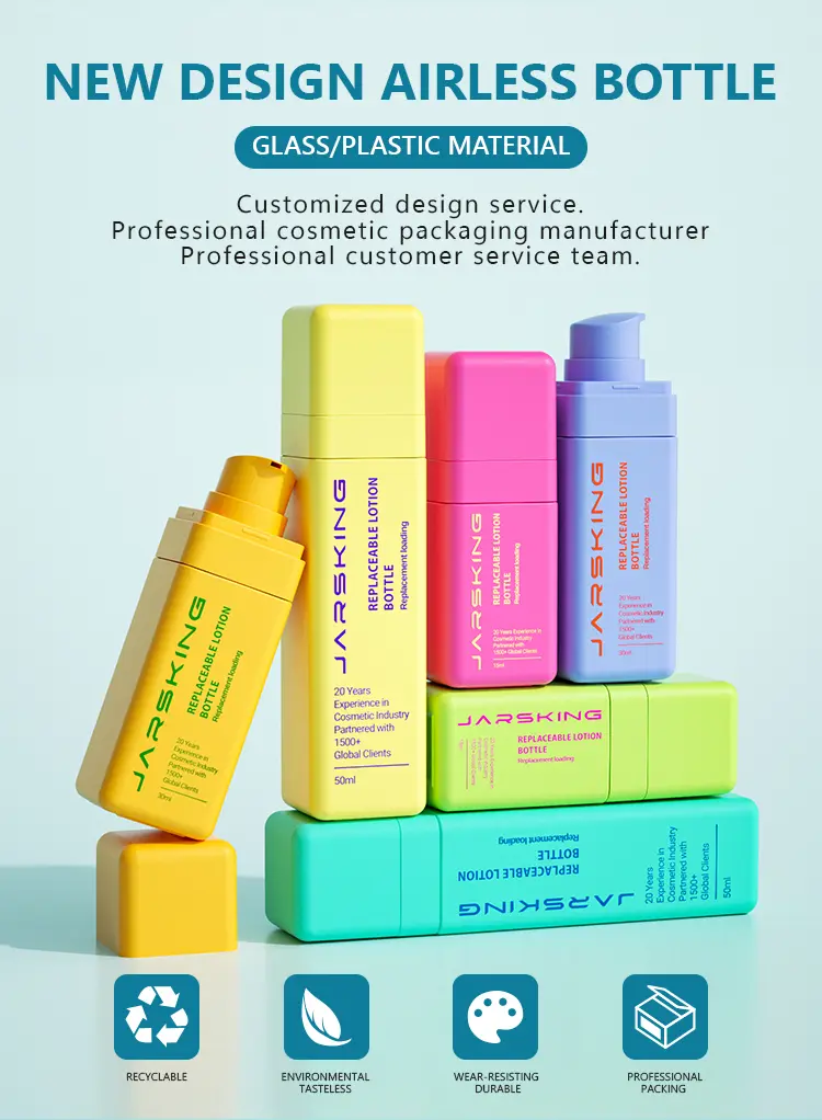 BYOMA style square plastic lotion pump bottle