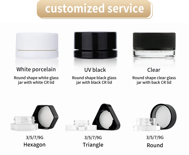 black glass concentrate jar for cannabis
