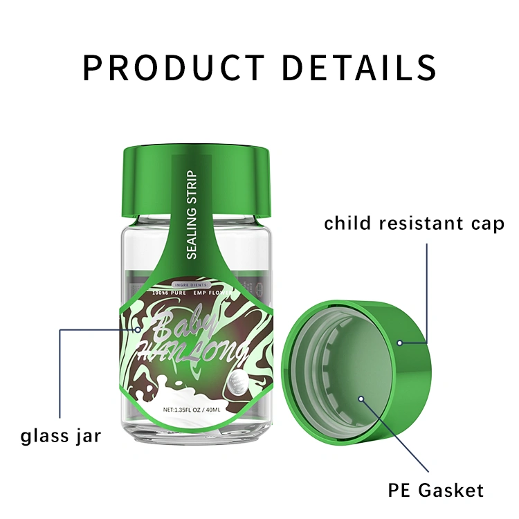 child resistant glass cannabis jar