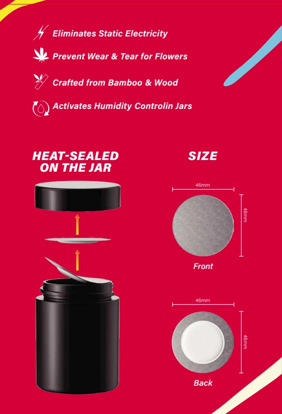 child resistant glass jar with humidity control
