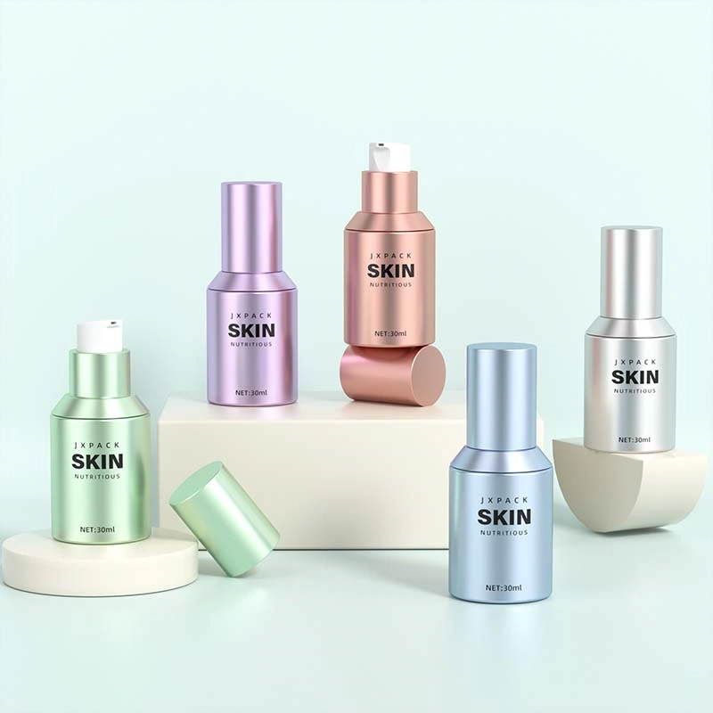 metallic lotion bottle