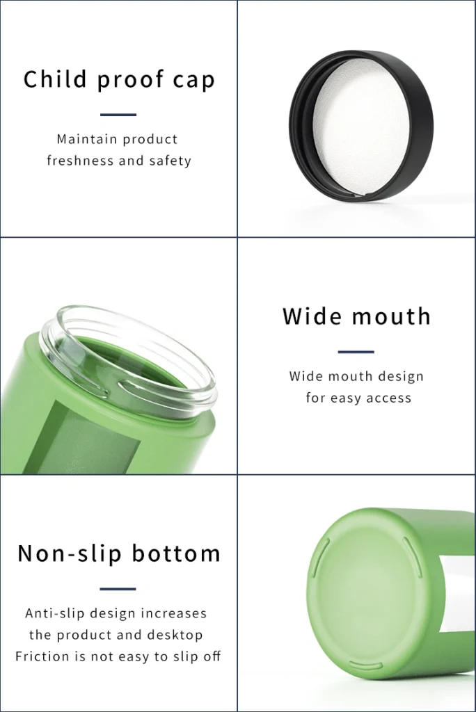 thick glass jar with airtight seal