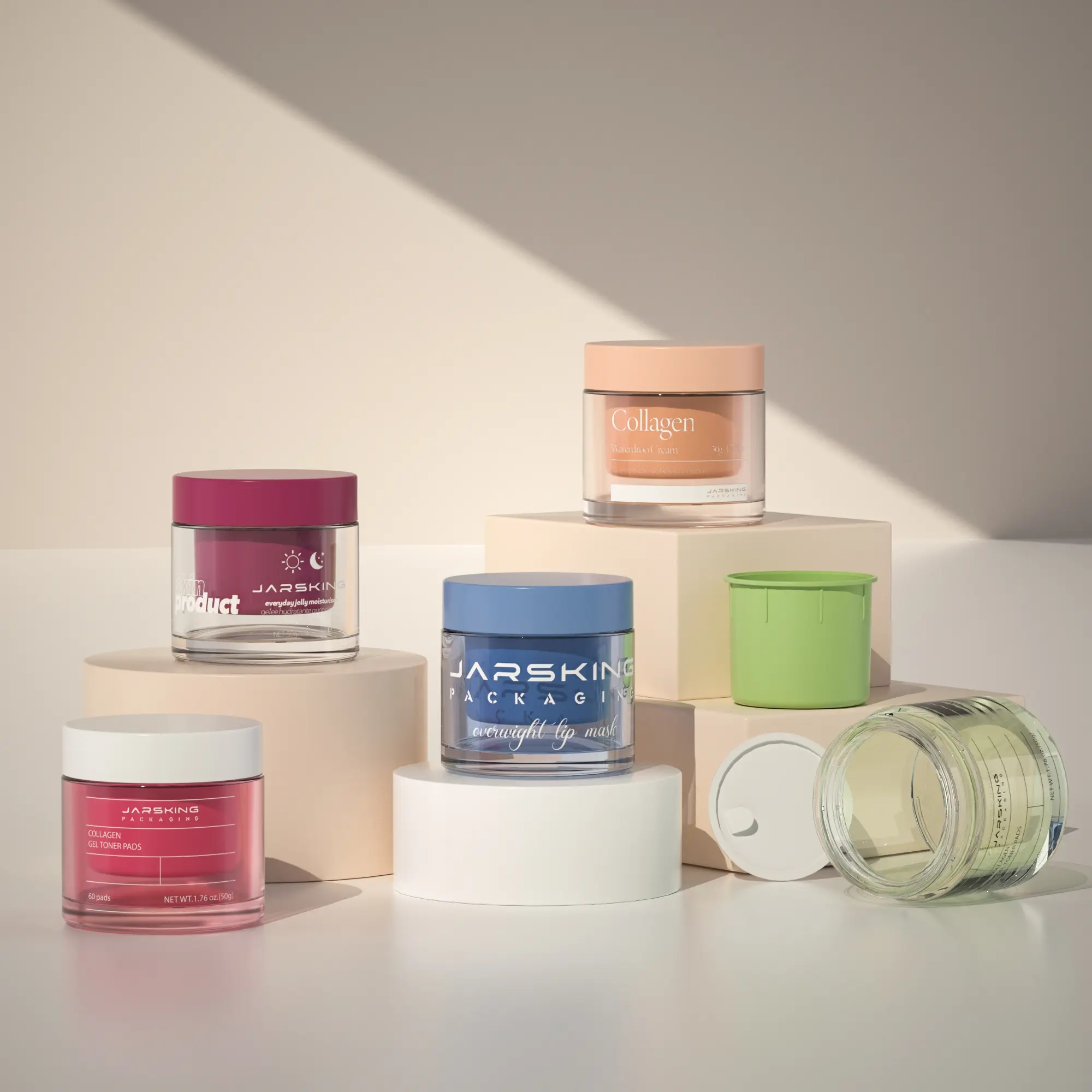 50g refillable jar for boutique skincare line