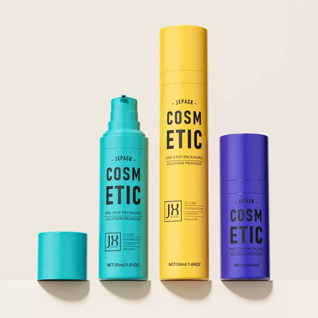 50ml plastic airless bottle with pump dispenser