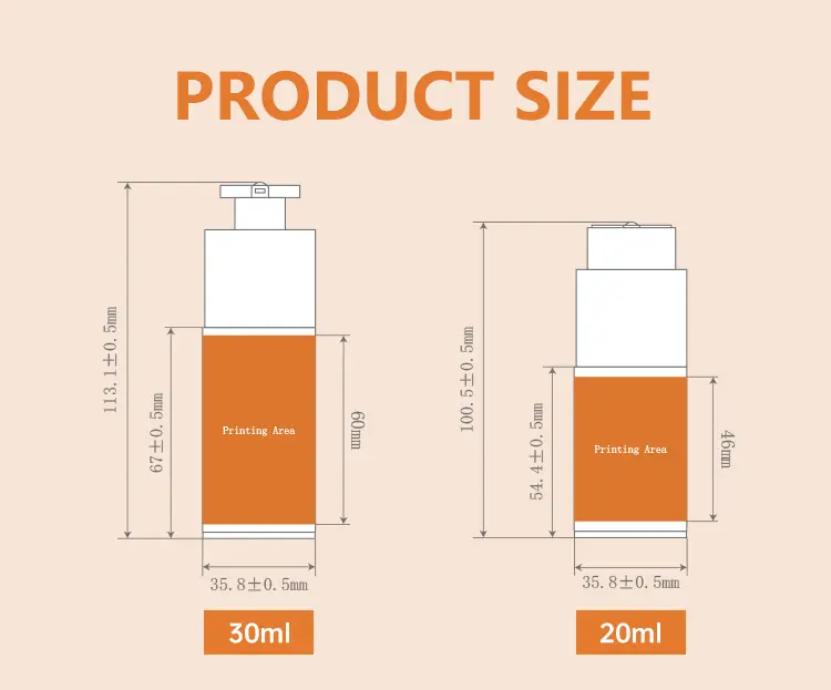 Minimalist design vacuum bottle size