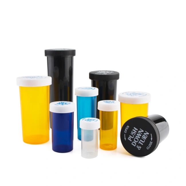 Push-and-turn medicine bottles