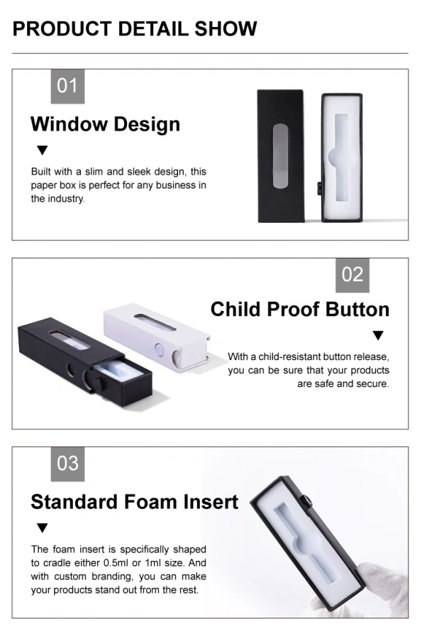 child proof paper box for vape