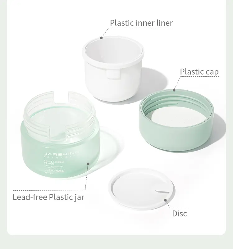 refillable PP cream jar with inner cup