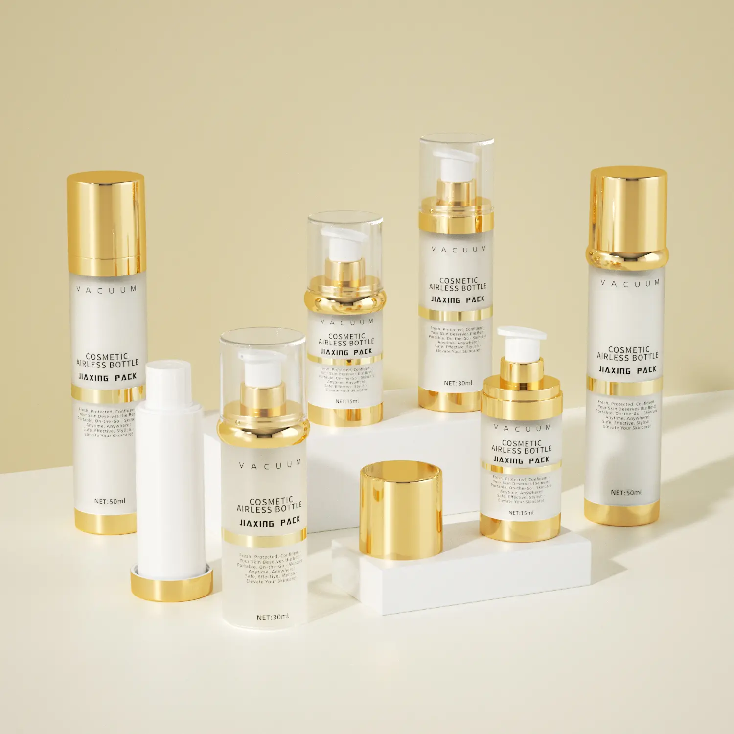 refillable airless pump bottle for skincare