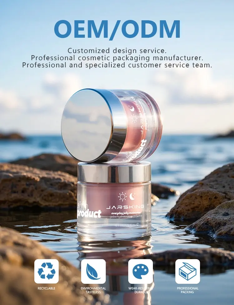 refillable skincare jar for collagen cream