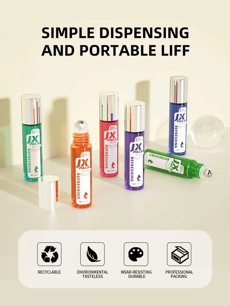 roll-on essential oil bottles with label space