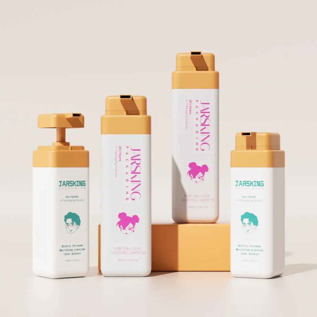 500ml plastic shampoo bottle with pump