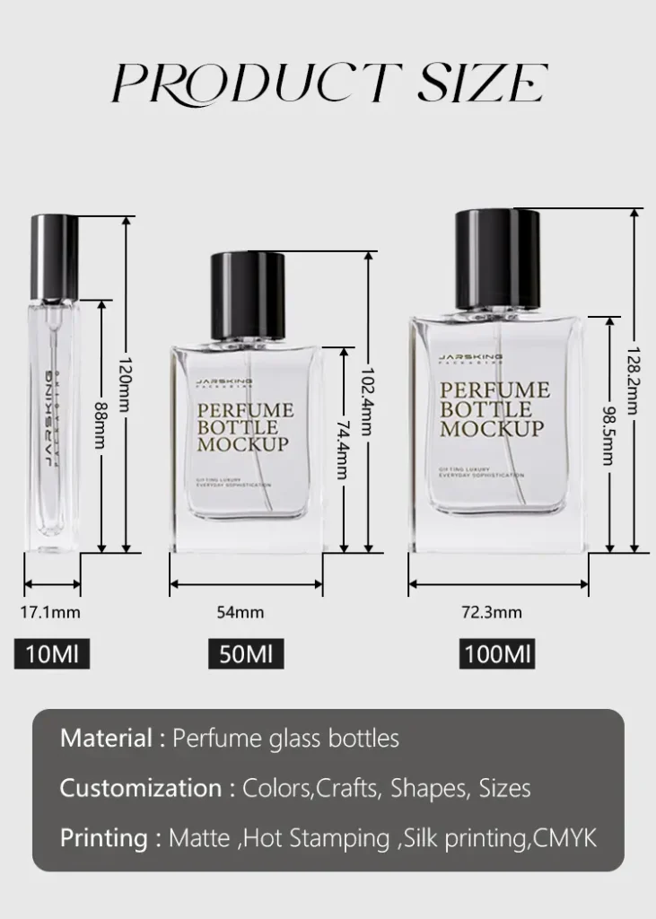 custom diferent size perfume bottle supplier