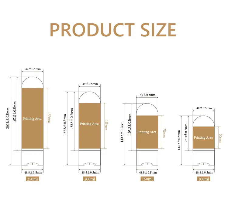 customizable HDPE container for creams