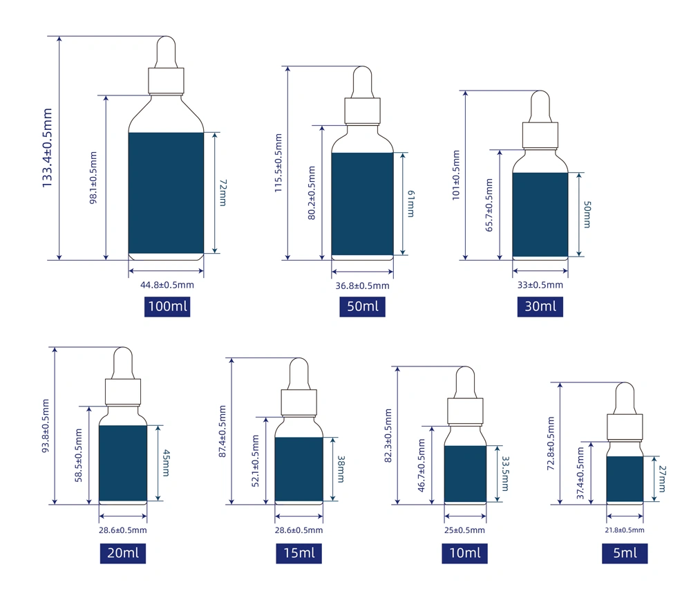 dropper bottle sizes