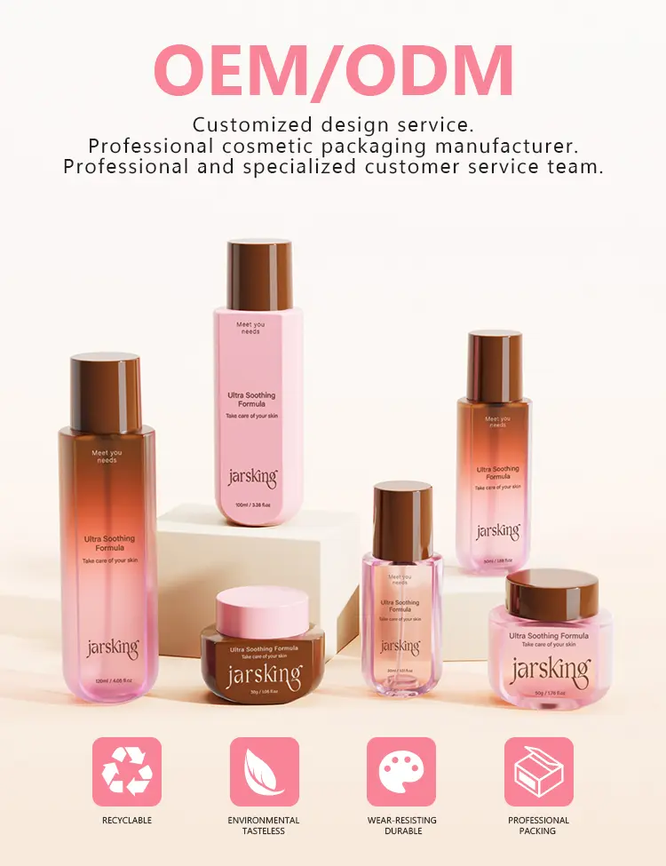 gradient glass clean beauty packaging