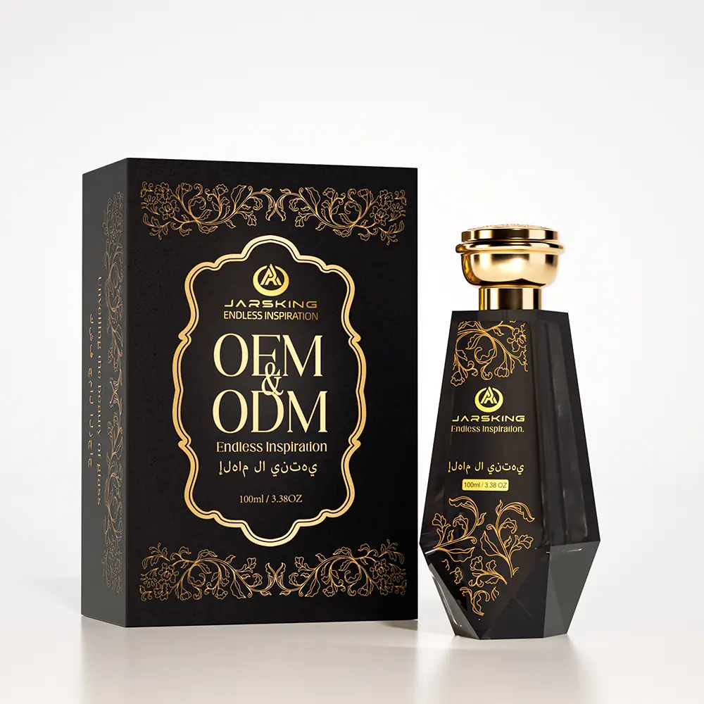 high-end perfume bottle with outer box