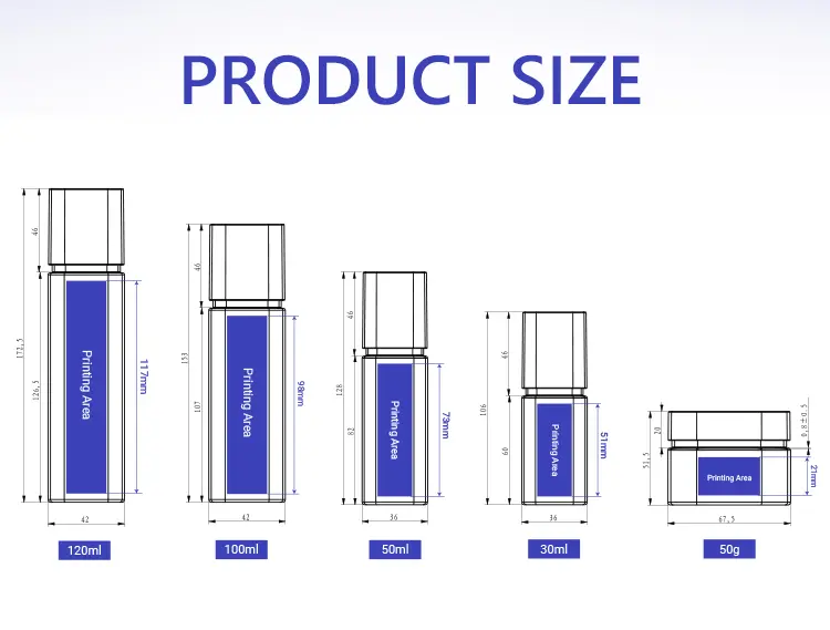 recyclable glass lotion pump bottles size