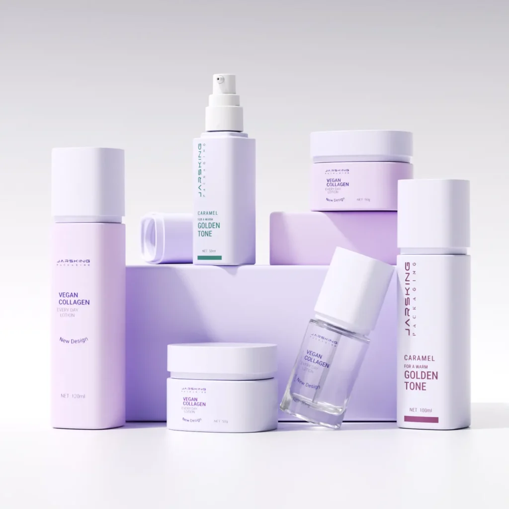 sustainable cosmetic packaging glass set