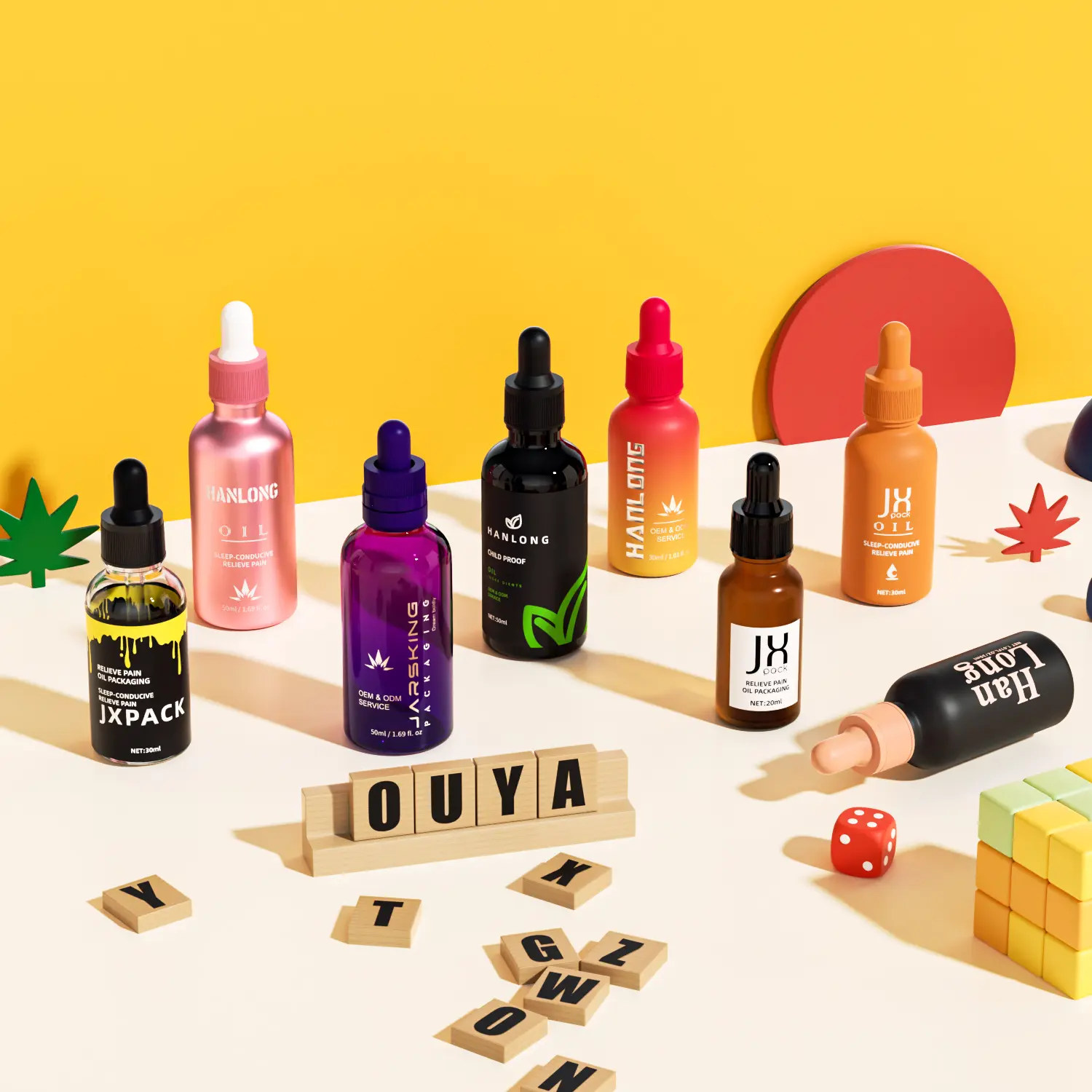 Essential oil bottle packaging