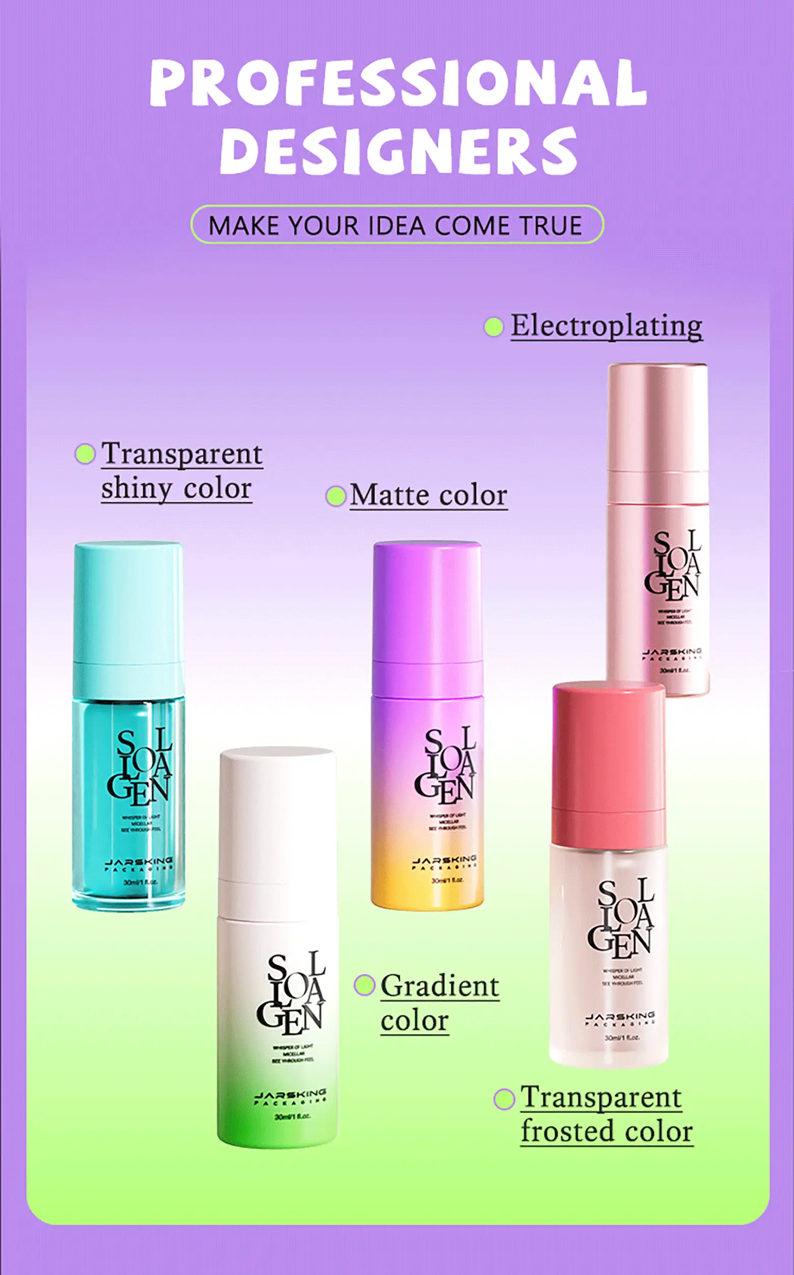 airless pump cream container for brands