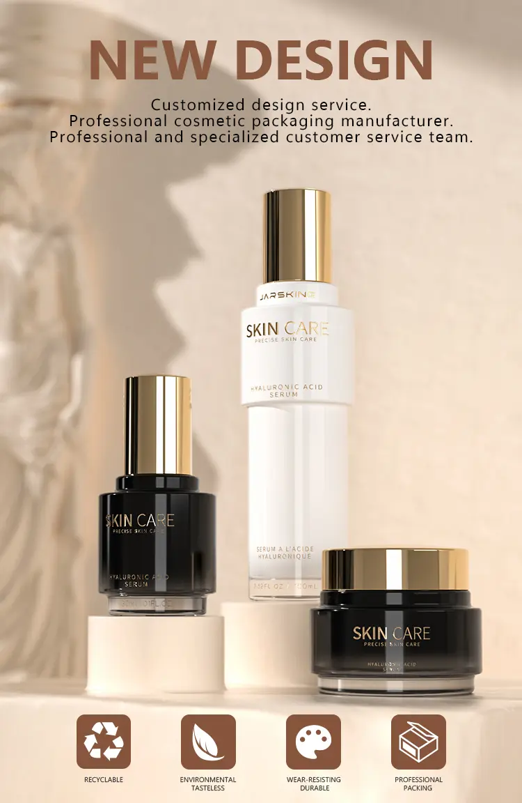 beauty brand glass packaging set