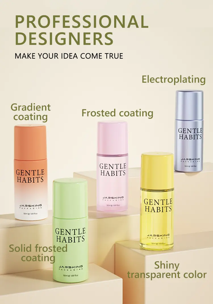 custom surface treatment glass roller bottle