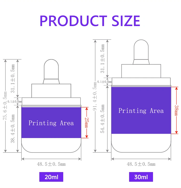 high-quality dropper bottles with customized caps