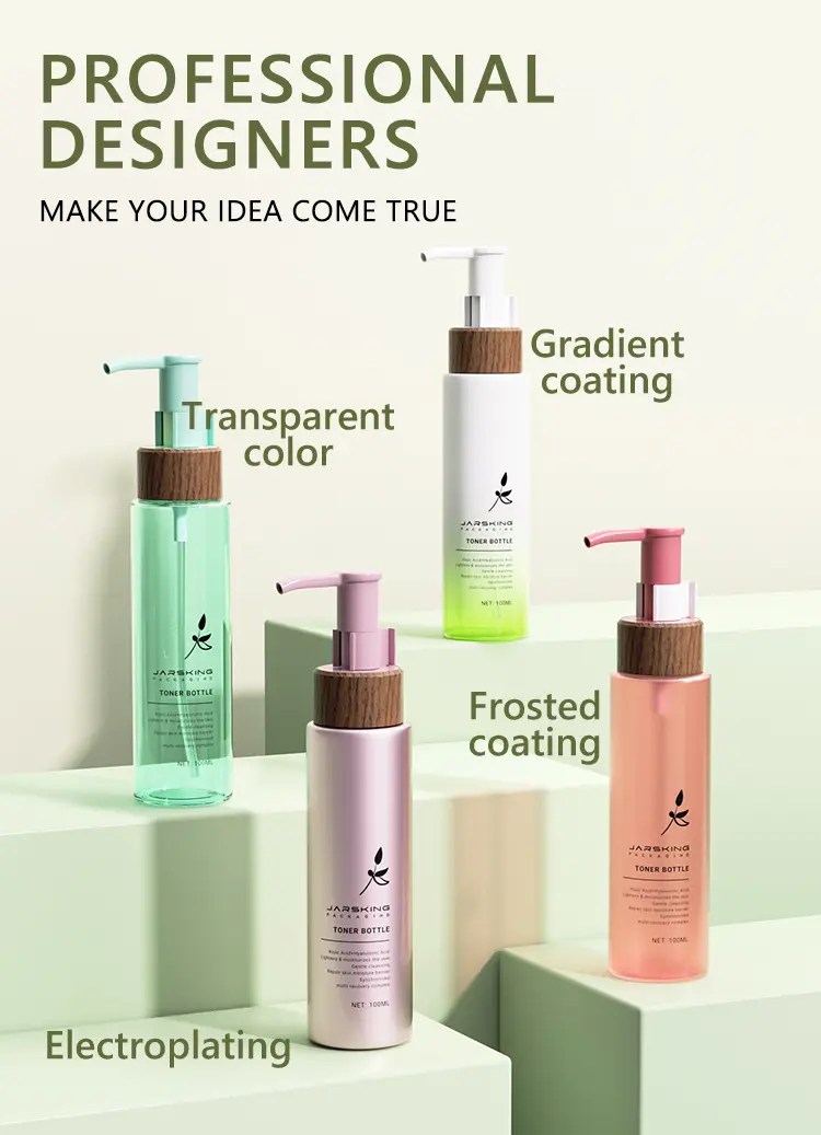 luxury bamboo cosmetic packaging for skincare