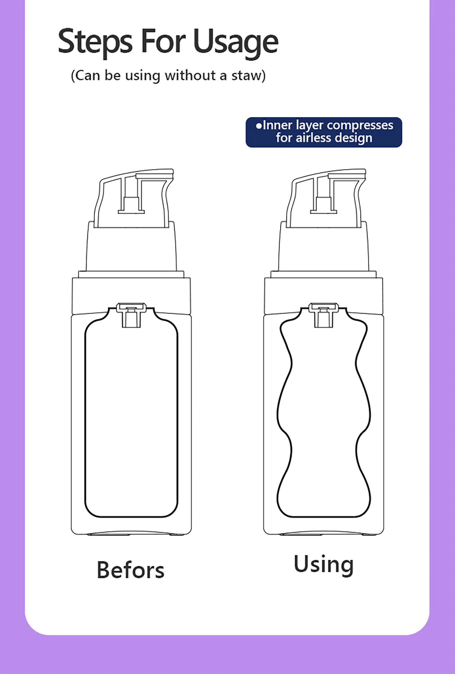 luxury refillable pump container for skincare lines