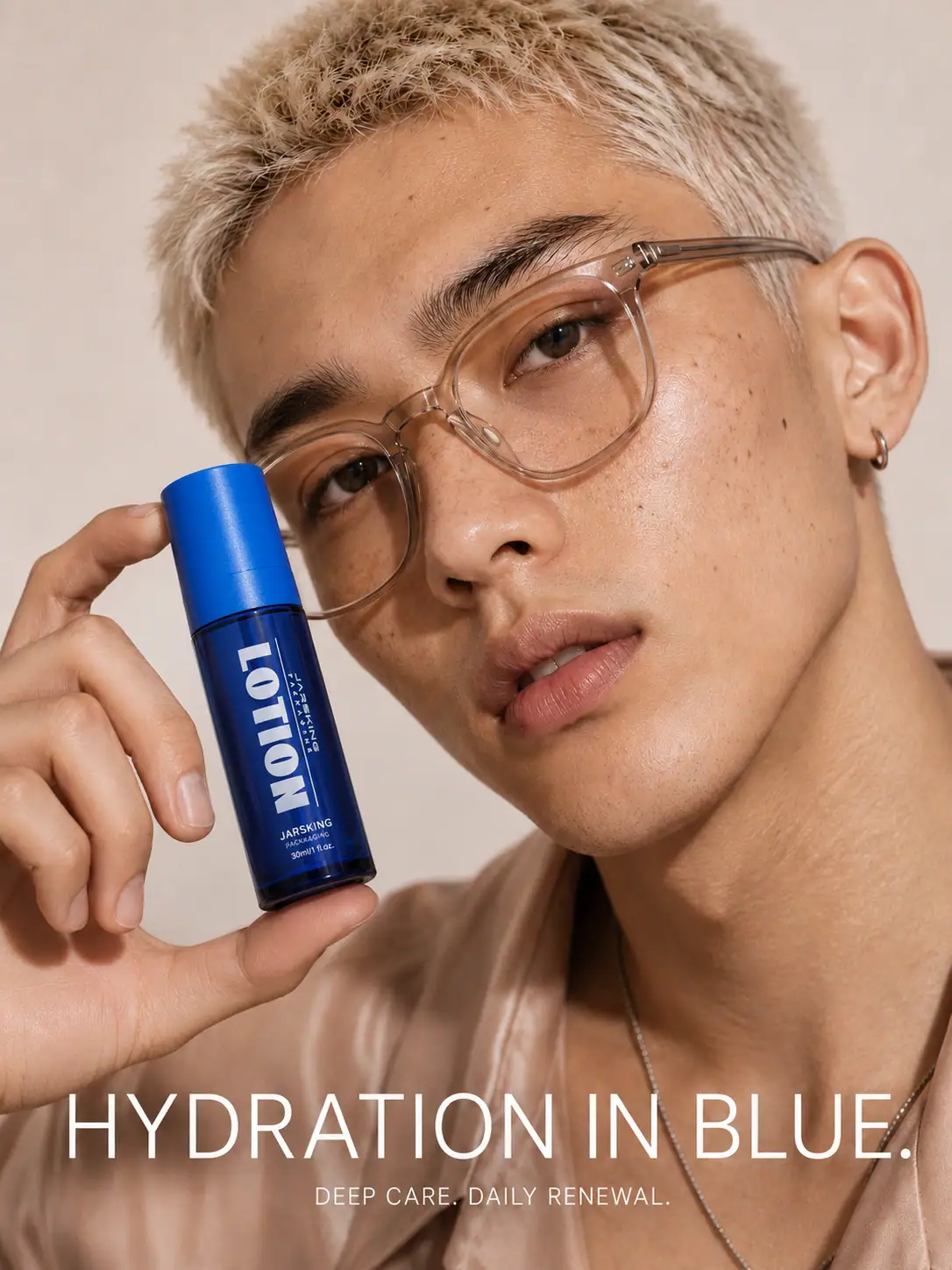 men skincare bottle with airless bag