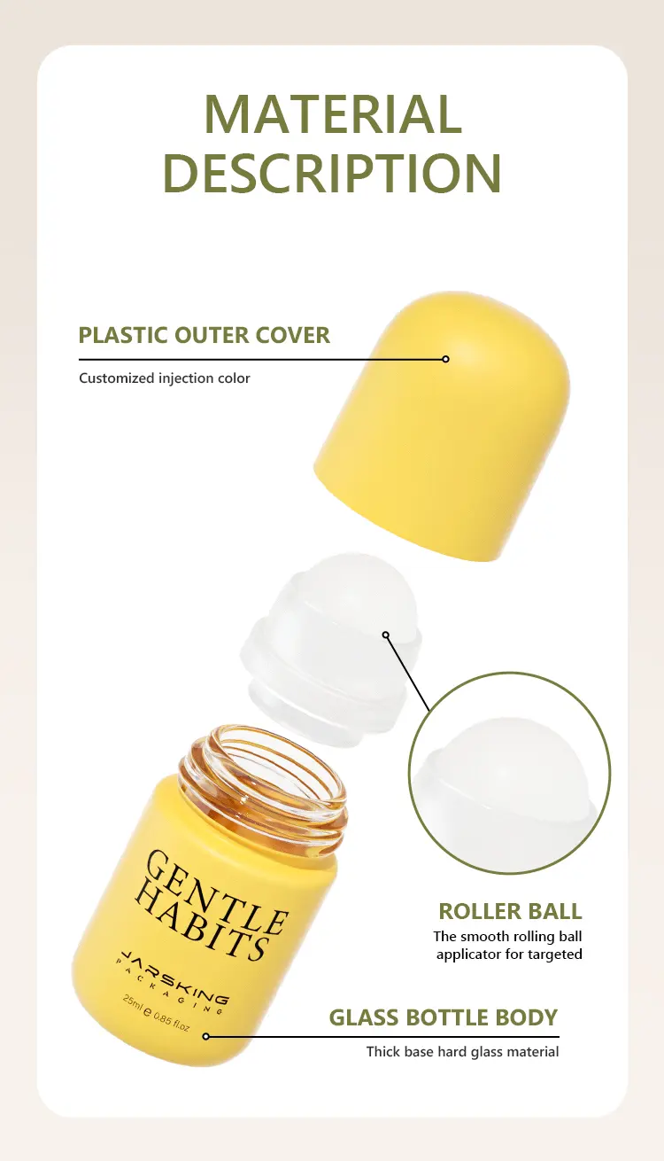 personalized skincare glass roller bottle