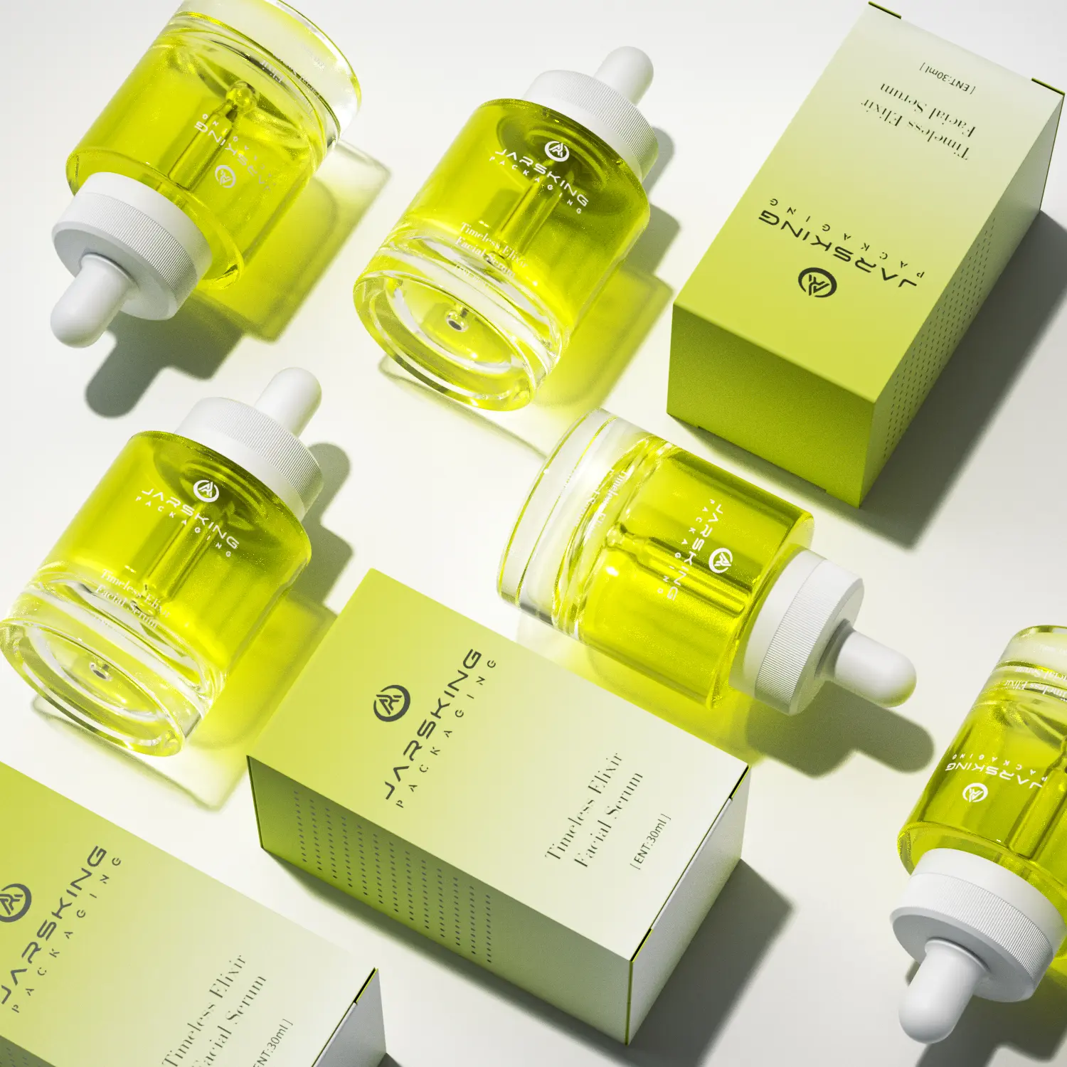 skincare brand packaging with embossing logo box