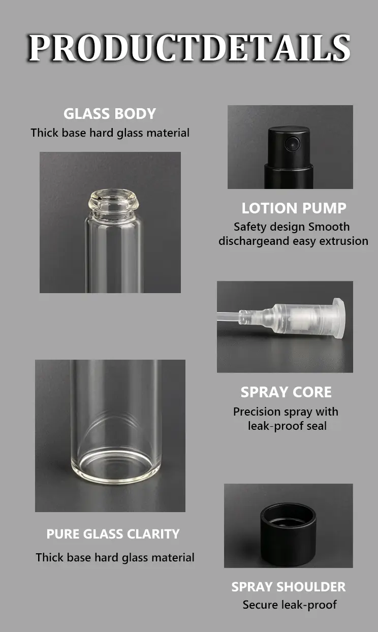 travel size perfume vial with paper box