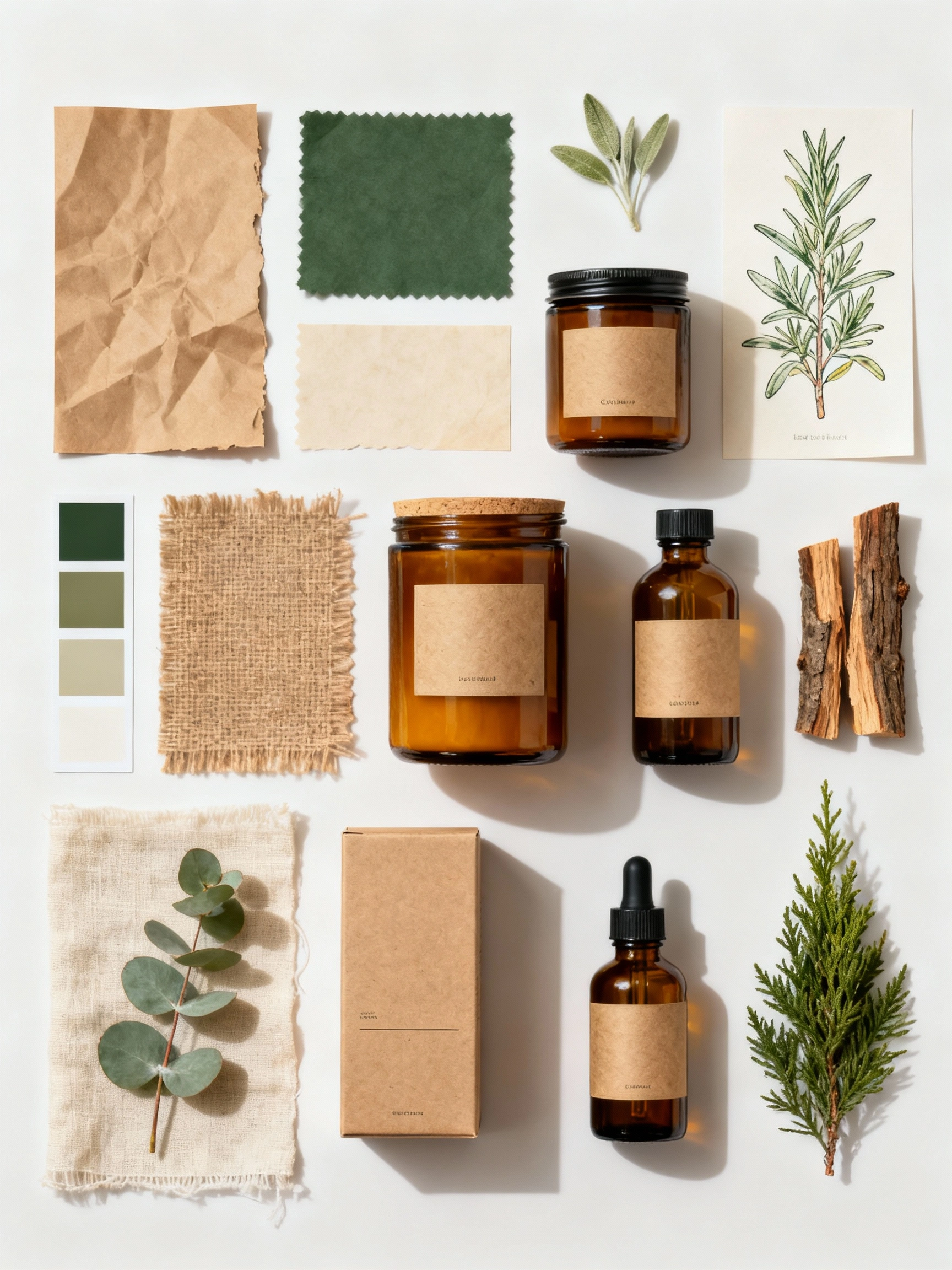Botanical Wellness Packaging Moodboard Alternative