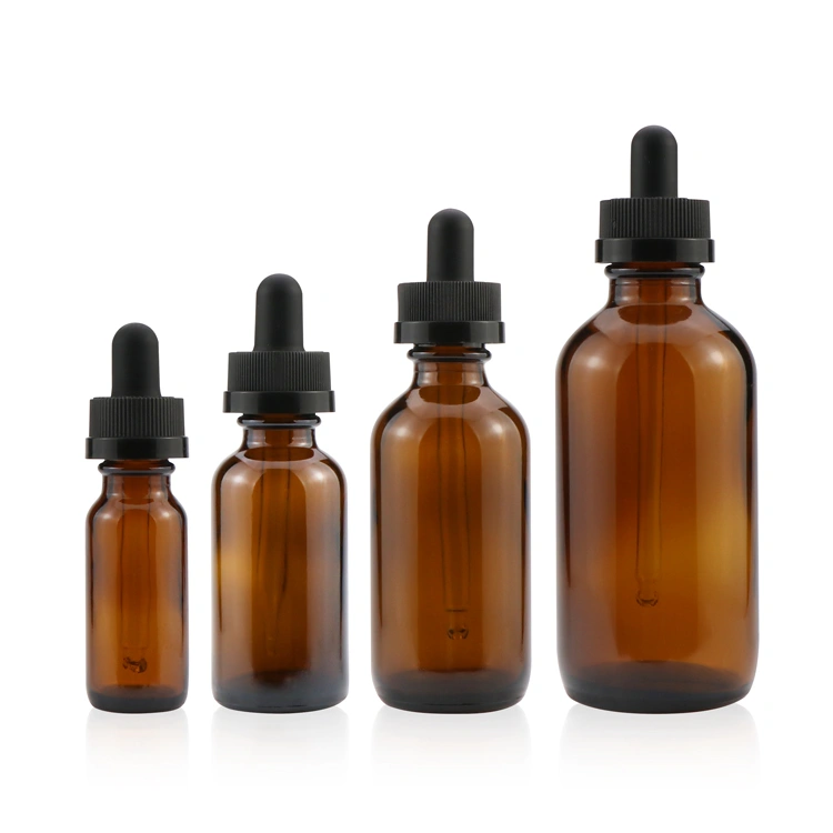 amber boston dropper bottle